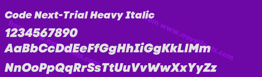 Code Next-Trial Heavy ItalicPreview