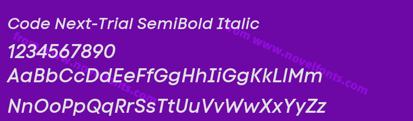 Code Next-Trial SemiBold ItalicPreview