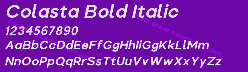 Colasta Bold ItalicPreview