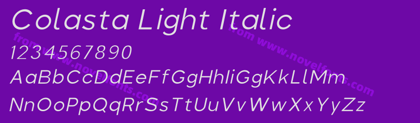 Colasta Light ItalicPreview