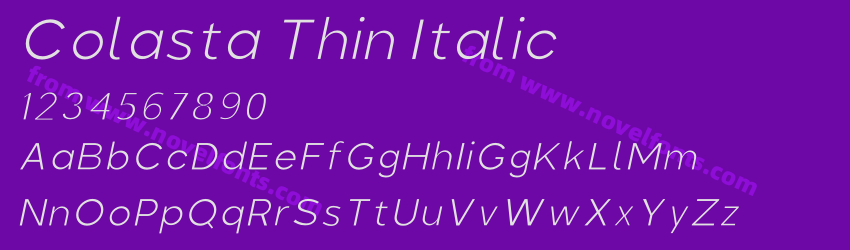 Colasta Thin ItalicPreview