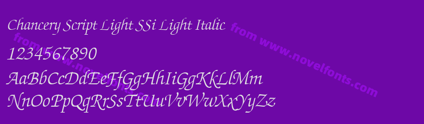 Chancery Script Light SSi Light ItalicPreview