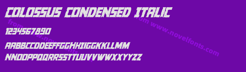 Colossus Condensed ItalicPreview