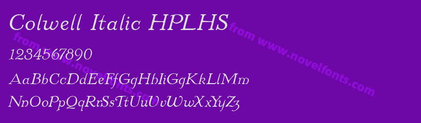 Colwell Italic HPLHSPreview