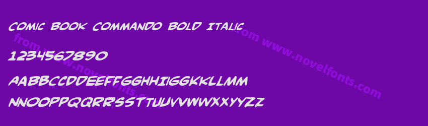 Comic Book Commando Bold ItalicPreview