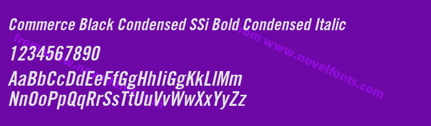 Commerce Black Condensed SSi Bold Condensed ItalicPreview