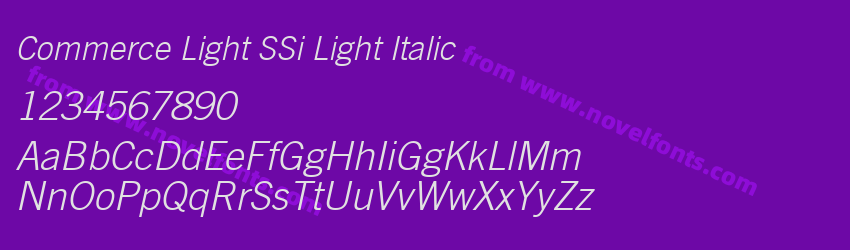 Commerce Light SSi Light ItalicPreview