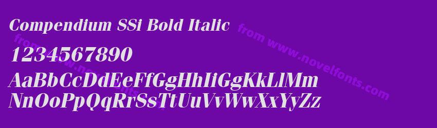 Compendium SSi Bold ItalicPreview