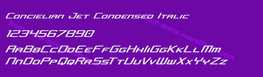 Concielian Jet Condensed ItalicPreview