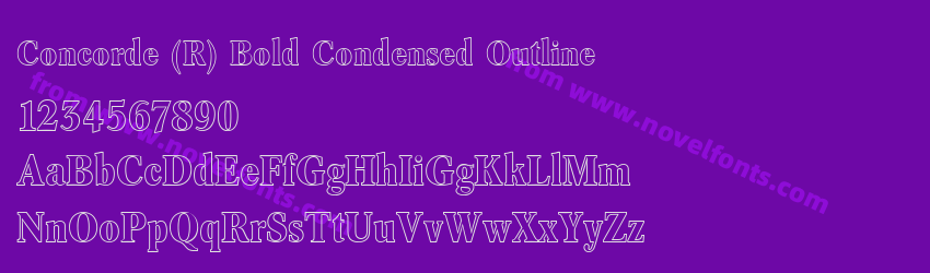 Concorde (R) Bold Condensed OutlinePreview