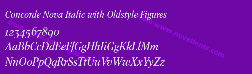 Concorde Nova Italic with Oldstyle FiguresPreview