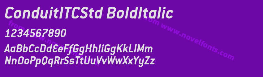 ConduitITCStd BoldItalicPreview