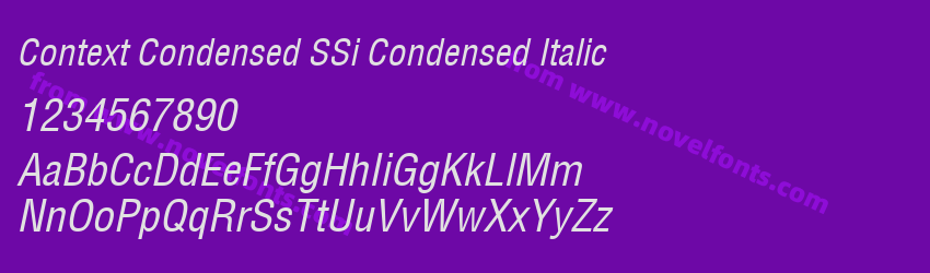 Context Condensed SSi Condensed ItalicPreview