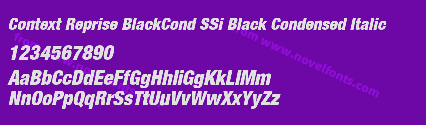 Context Reprise BlackCond SSi Black Condensed ItalicPreview