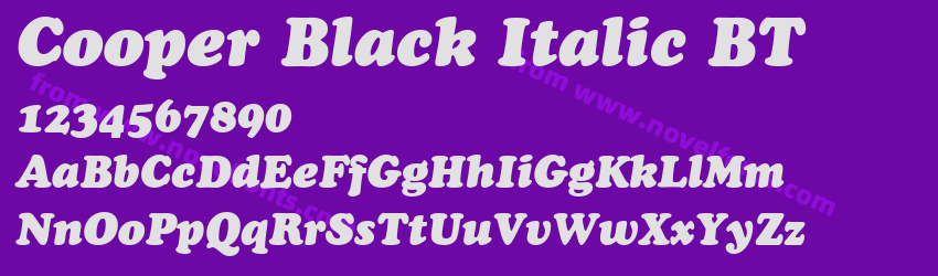 Cooper Black Italic BTPreview