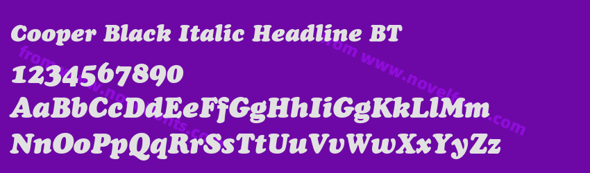 Cooper Black Italic Headline BTPreview