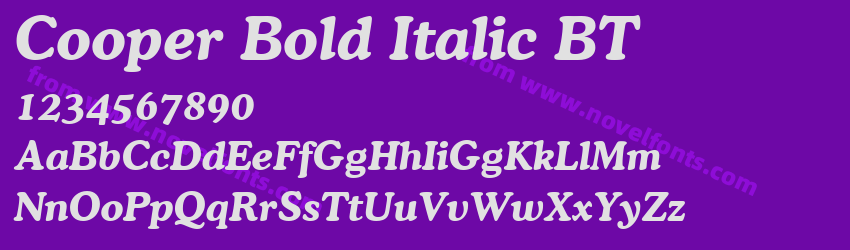 Cooper Bold Italic BTPreview