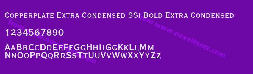 Copperplate Extra Condensed SSi Bold Extra CondensedPreview