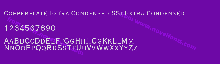 Copperplate Extra Condensed SSi Extra CondensedPreview