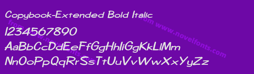 Copybook-Extended Bold ItalicPreview