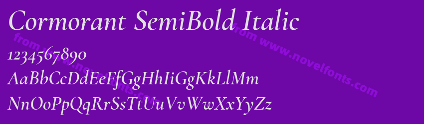 Cormorant SemiBold ItalicPreview