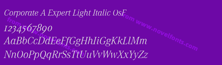 Corporate A Expert Light Italic OsFPreview