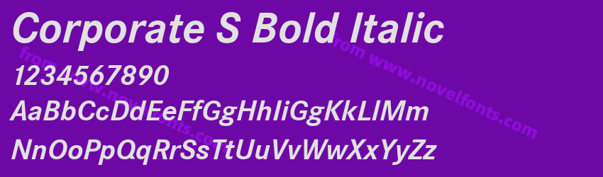 Corporate S Bold ItalicPreview