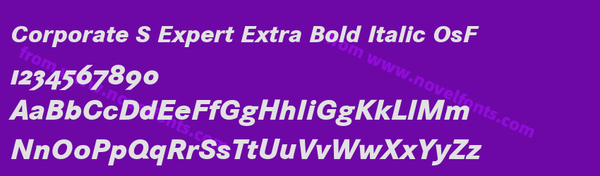 Corporate S Expert Extra Bold Italic OsFPreview