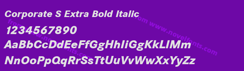 Corporate S Extra Bold ItalicPreview