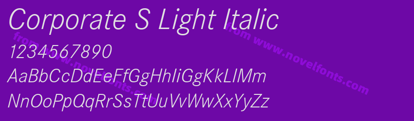 Corporate S Light ItalicPreview