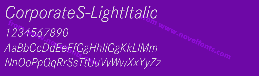 CorporateS-LightItalicPreview