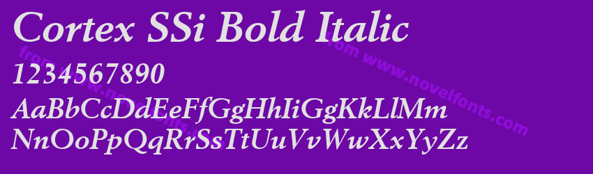 Cortex SSi Bold ItalicPreview