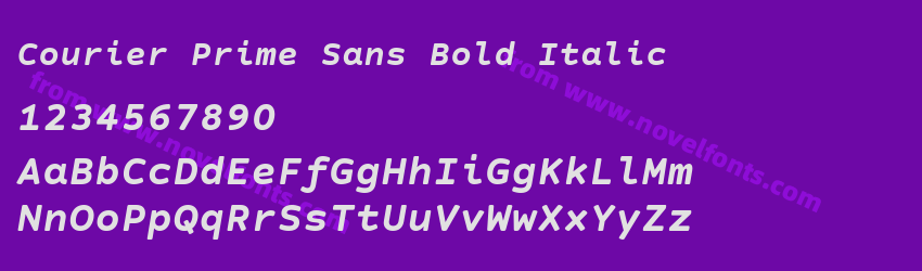 Courier Prime Sans Bold ItalicPreview