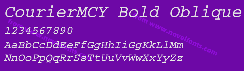 CourierMCY Bold ObliquePreview