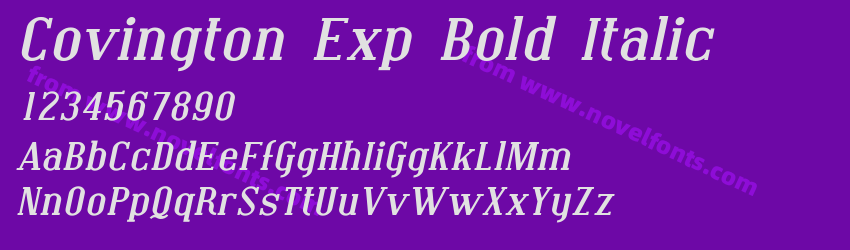 Covington Exp Bold ItalicPreview