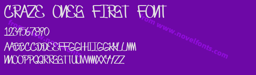 Craze One's first fontPreview