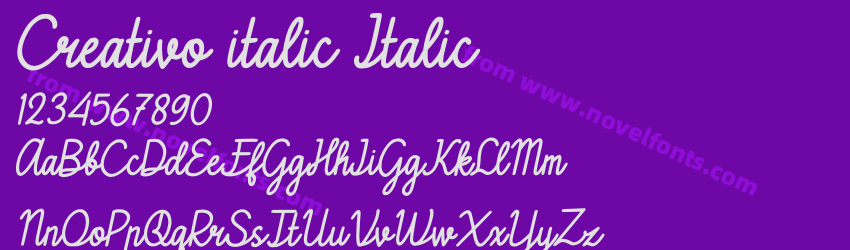 Creativo italic ItalicPreview