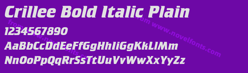 Crillee Bold Italic PlainPreview