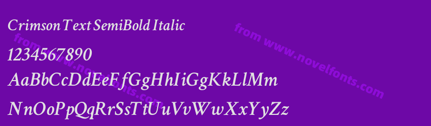 Crimson Text SemiBold ItalicPreview