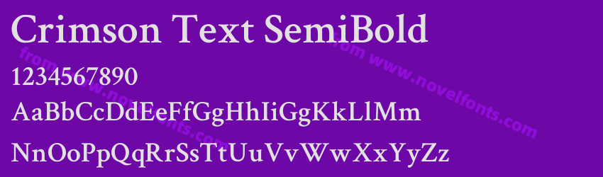 Crimson Text SemiBoldPreview