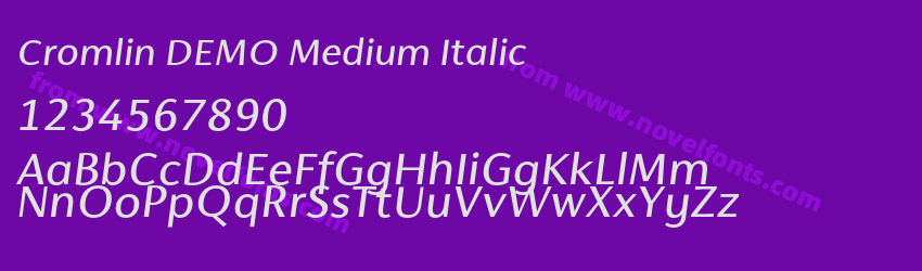 Cromlin DEMO Medium ItalicPreview