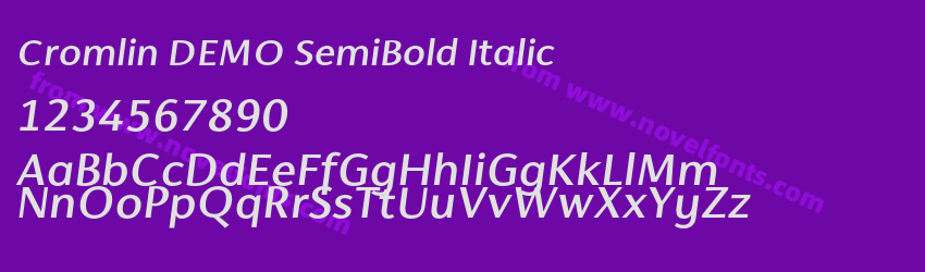 Cromlin DEMO SemiBold ItalicPreview