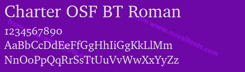 Charter OSF BT RomanPreview