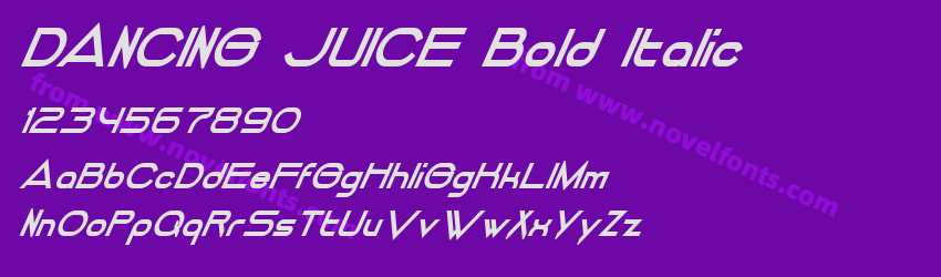 DANCING JUICE Bold ItalicPreview