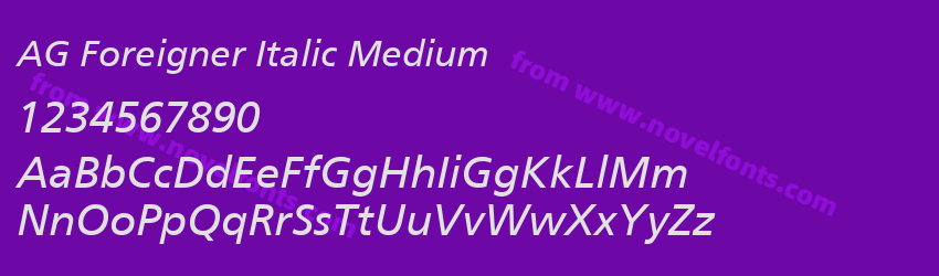 AG Foreigner Italic MediumPreview