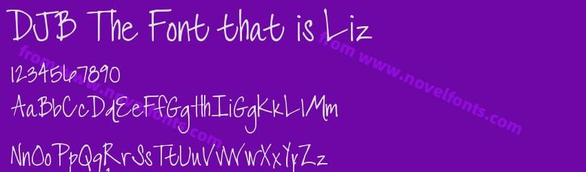 DJB The Font that is LizPreview