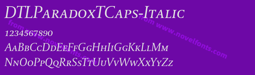 DTLParadoxTCaps-ItalicPreview