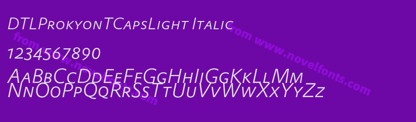 DTLProkyonTCapsLight ItalicPreview