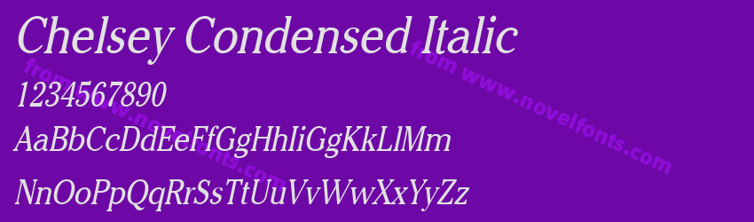 Chelsey Condensed ItalicPreview