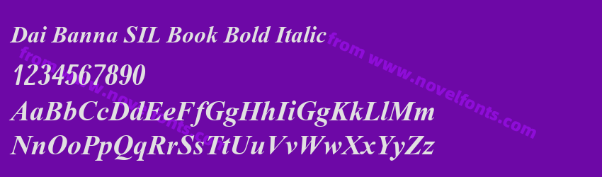 Dai Banna SIL Book Bold ItalicPreview